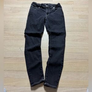 Vintage Y2K True Religion Jennie Curvy Mid Rise Super Skinny Jeans Black White S